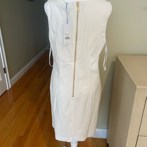 NWT Southern Tides White Stretch Seersucker Sheath dress Sz 8 - Picture 10 of 10